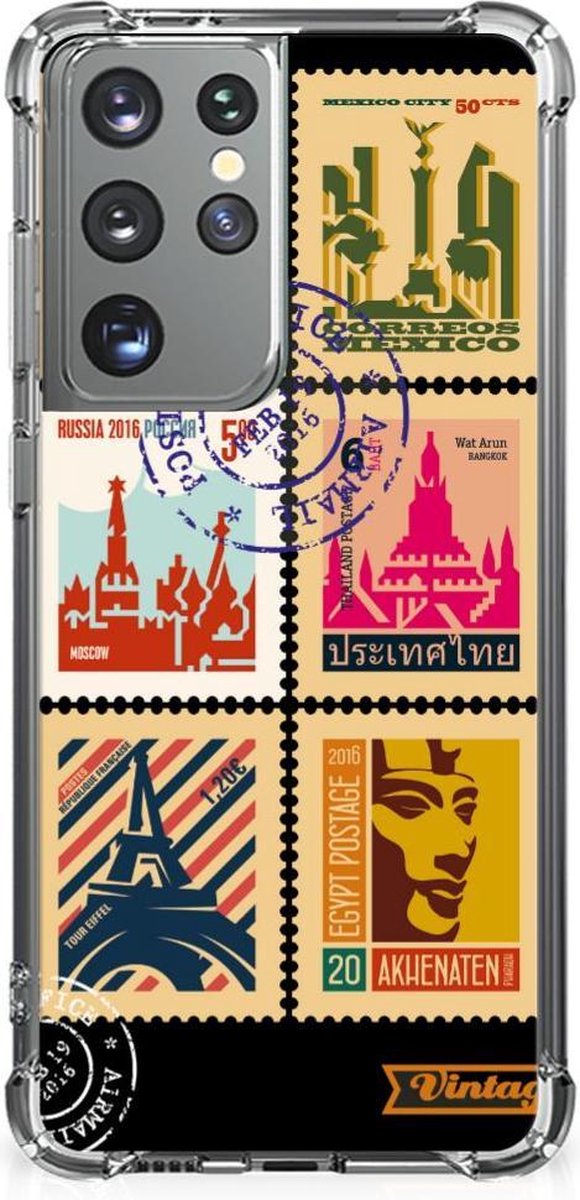 Samsung Galaxy S21 Ultra Telefoonhoesje met valbescherming Postzegels