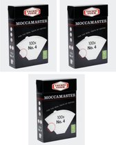 Filtres Moccamaster - 3 packs - Filtres à café - Wit - No. 4 à 100 pièces Technivorm