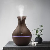 Air Diffuser - Geurverspreider - Luchtbevochtiger - Air Diffuser - LED - Humidifier - Donker bruin