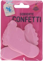 confetti voetjes roze Geboorte meisje - baby shower