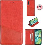 Voor OPPO Find X2 MUXMA MX109 horizontale flip lederen tas met houder en kaartsleuf en portemonnee (rood)