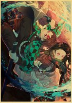 Kimetsu no Yaiba Demon Slayer Nezuko Tanjiro Anime Manga Poster 42x30cm