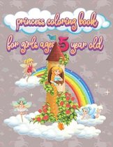 princess coloring book book for girls ages 5 year old