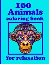 100 Animals coloring book for relaxation