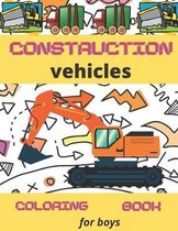 Construction vehicles coloring book