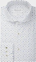 Poplin bolletjes overhemd (Extra lange mouwen)-boordmaat: 41/7
