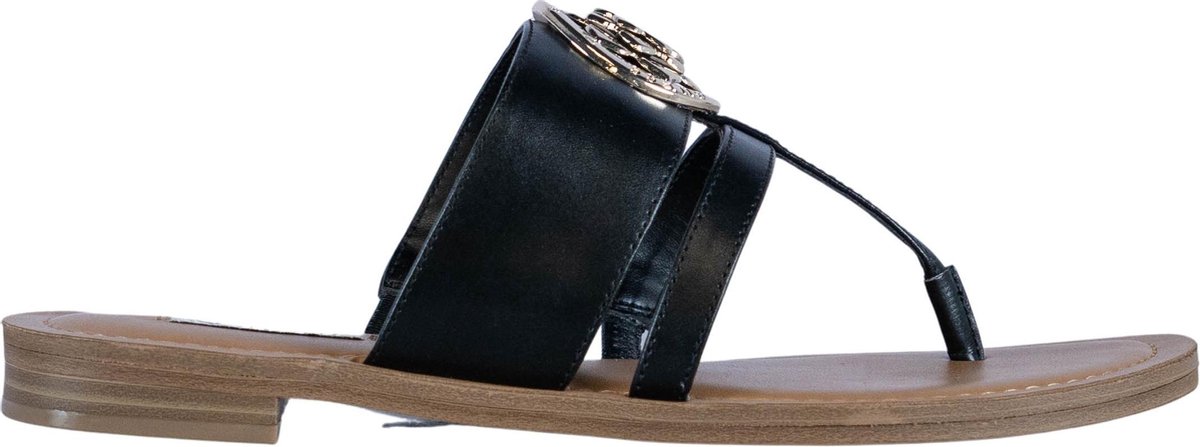 GUESS Genera Dames Slippers - Zwart - Maat 38 | bol.com