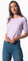 Moskito basic ronde hals korte mouwen - Lila -  L/XL - Dames top met viscose