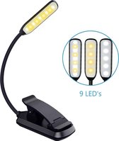bestberry® Leeslampje 2 met Klem voor Boek - Oplaadbaar - 3 Lichtkleuren - Dimbaar - Flexibel – Staand – LED - Bureaulamp - Klemlamp – Bedlamp – Slaapkamer – Kinderen - Inclusief U