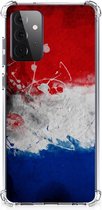 Telefoon Hoesje Geschikt voor Samsung Galaxy A72 4G/5G Leuk Hoesje met transparante rand Nederlandse Vlag