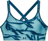 UA Infinity Mid Printed Bra-BLU Size : LG