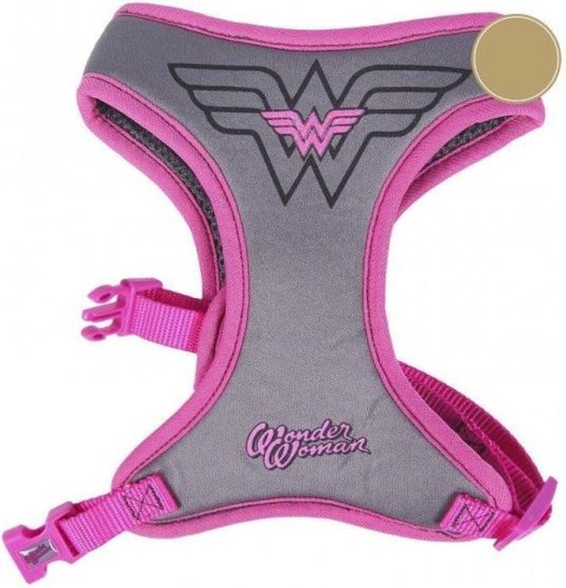 Hondentuigje Hondenharnas Wonder Woman - XXS/XS (Lengte 29-41cm - Breedte 2.4cm)