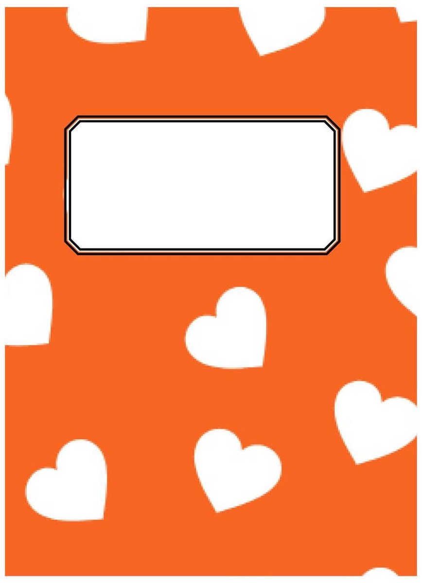 HappyBook | A4 Notitieboek | Gelijnd | Dagboek | Journal | Diary | Hartjes | Oranje | Werk | Studie | Softcover | Elastiek | School | Relatiegeschenk | Cadeau | Business | Dankbaarheidsdagboek | Love | Liefde | Elastiek |Boekenlegger cadeau | Hartje