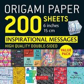 Origami Paper 200 sheets Inspirational Messages 6  (15 cm): Tuttle Origami Paper