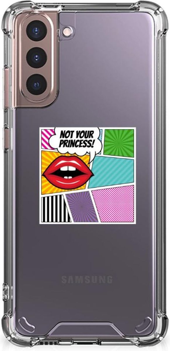 Samsung Galaxy S21 Plus Anti Shock Bumper Case Popart Princess