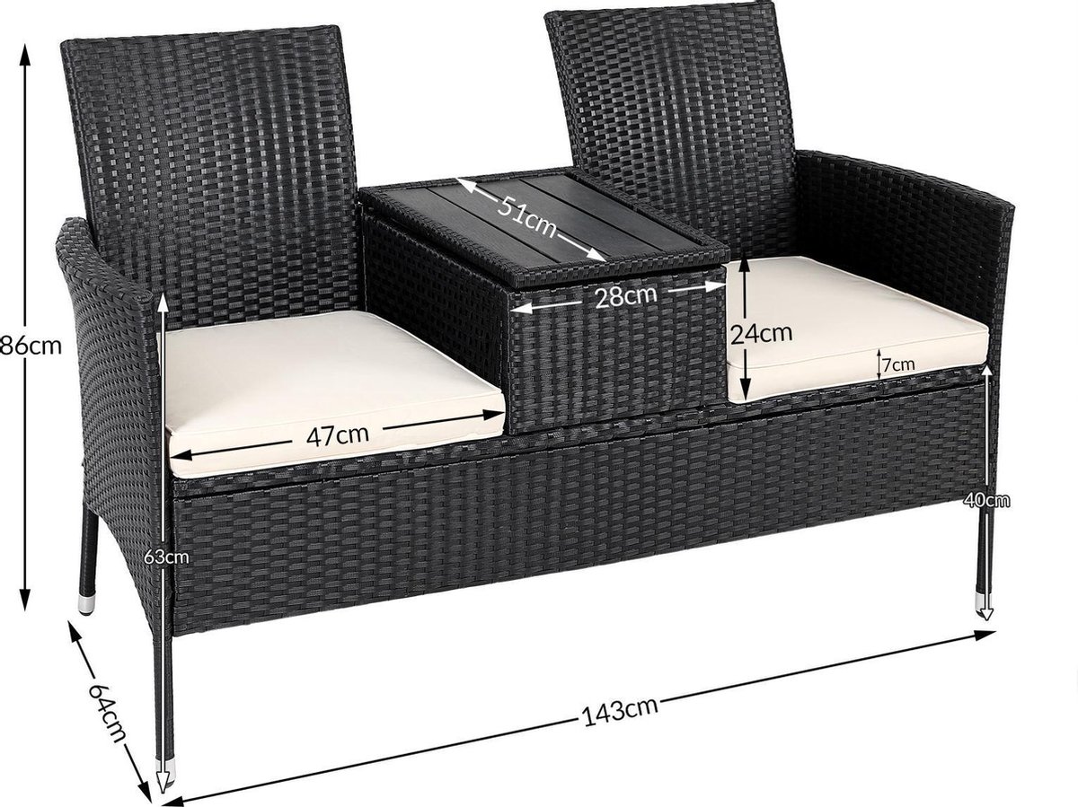 CASARIA® Gartenbank Sitzbank Wetterfest Holz Klappbar FSC®-zertifiziert 320kg Belastbarkeit Armlehne Rückenlehne 2-Sitzer 120x55cm Garten Balkon Bank Eukalyptus