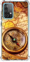 Telefoon Hoesje Geschikt voor Samsung Galaxy A52 4G/5G Hoesje met transparante rand Kompas