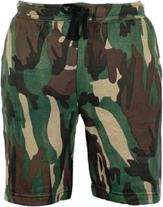 JC Blue Camouflage korte broek - Woodland - Zakken met rits – maat M