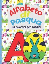 Alfabeto di Pasqua da colorare per bambini: Questo è un libro da colorare digitale stampabile per bambini o studenti in età prescolare