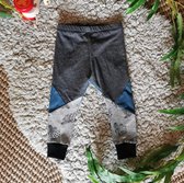 BolleBillen Handgemaakt - Baby Legging - ook voor wasbare luiers -  Blue Cacti - maat 92/98 - eco katoen - kleding voor jongens en meisjes