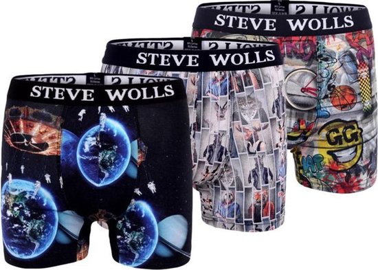 Steve Wolls® - Boxershorts - 3 Pack - Maat M - Set 06