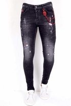 Exclusive Jeans met Scheuren Heren - 1012 - Zwart