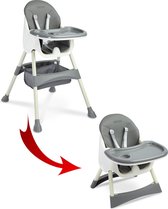 Chaise haute 2 en 1 BILL Gris - Chaise bébé
