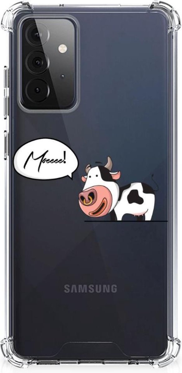 Samsung Galaxy A72 4G/5G Stevig Bumper Hoesje Cheeky Cow