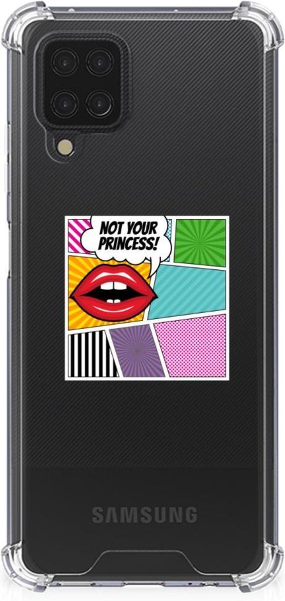 Samsung Galaxy A12 Anti Shock Bumper Case Popart Princess
