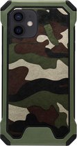 ADEL Kunststof Bumper Case Hoesje Geschikt Voor iPhone 12 Mini - Camouflage Groen