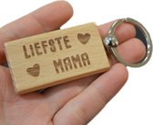 Sleutelhanger Liefste Mama - Moederdag Cadeau - Duurzaam Gegraveerd - Cadeau Vrouwen