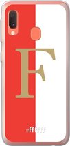 6F hoesje - geschikt voor Samsung Galaxy A20e -  Transparant TPU Case - Feyenoord - F #ffffff