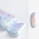 WiseGoods Nagel Folie - Nagelfolie - Nagel Sticker - Nail Art - Exclusief Lijm - Wit / Opaal / Marmer