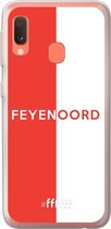 6F hoesje - geschikt voor Samsung Galaxy A20e -  Transparant TPU Case - Feyenoord - met opdruk #ffffff