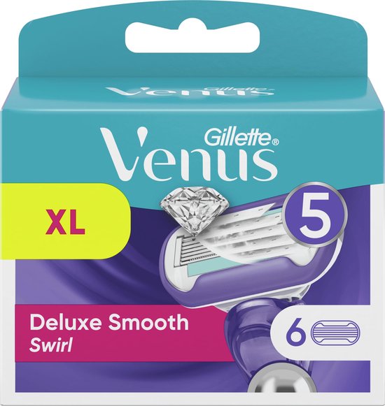 Gillette Venus Deluxe Smooth Swirl Scheermesjes Voor Vrouwen - 6 Navulmesjes