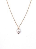 Ketting Meisje- Parelmoer- Hart- Goud- Kind- LiLaLove