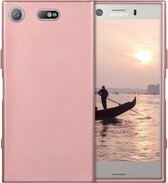 BackCover Mat Telefoonhoesje - Hoesje voor Sony XZ 1 - Rose Goud