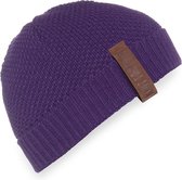 Knit Factory Jazz Gebreide Muts Heren & Dames - Beanie hat - Purple - Warme paarse Wintermuts - Unisex - One Size