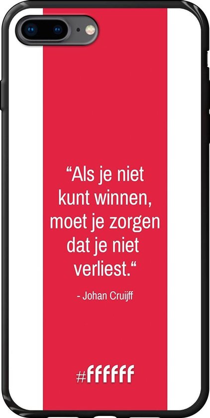kandidaat Overwegen Graag gedaan iPhone 7 Plus Hoesje TPU Case - AFC Ajax Quote Johan Cruijff #ffffff |  bol.com