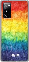 6F hoesje - geschikt voor Samsung Galaxy S20 FE - Transparant TPU Case - Rainbow Veins #ffffff