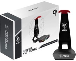 MSI Immerse HS01 Combo Gaming-headsetstandaard - draadloze oplader (QI-gecertificeerd)