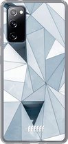 6F hoesje - geschikt voor Samsung Galaxy S20 FE - Transparant TPU Case - Mirrored Polygon #ffffff