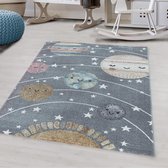 KIDS KINDERKAMER GRIJS VLOERKLEED PLANETEN