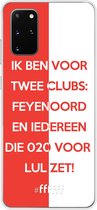 6F hoesje - geschikt voor Samsung Galaxy S20+ -  Transparant TPU Case - Feyenoord - Quote #ffffff