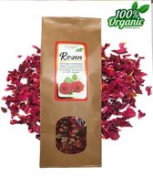 Gedroogde Rozen blaadjes en bloemen 100 gr - Biologisch - Thee - Potpourri - Pure Naturals