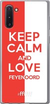 6F hoesje - geschikt voor Samsung Galaxy Note 10 -  Transparant TPU Case - Feyenoord - Keep calm #ffffff