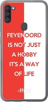 6F hoesje - geschikt voor Samsung Galaxy A11 -  Transparant TPU Case - Feyenoord - Way of life #ffffff