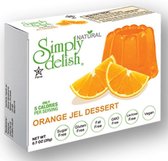 Simply Delish | Naturel Jelly Dessert | Orange | 4 x 5g (20 gram)  | Snel afvallen zonder poespas!