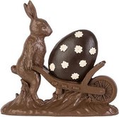 Paashaas beeldje - Paashaas decoratie - Paasdecoratie - Cart Chocolat - 18,4cm