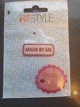 Restyle strijkapplicatie ´made by me & made with love' 1 set